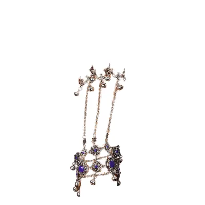 Vintage Bohemian Link Bracelet Slave Finger Rings Gypsy Bell Coin Tassel Hand Harness Belly Dance Rings Chain Trendy Wedding
