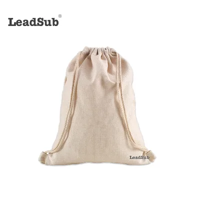 Factory Cheap Sublimation Backpack Sublimated Drawstring Bag Linen-cotton Backpack
