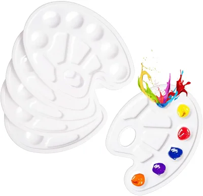 Paint Tray with thumb hole Plastic Paint tray White Palette Best for Painting