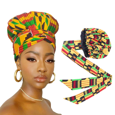 Yibaoli African High Fashion 12 Colors Available Satin Bonnets African Pattern African Print Bonnets
