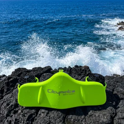 Inflatable Electric Water Scooter Mini Handheld Propeller Motor Waterscooter for Pool and Open Sea Use