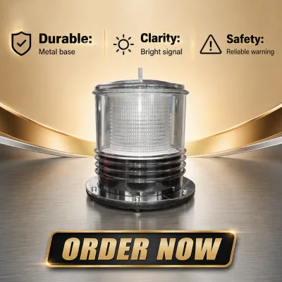 Bozhou (Mingbo) CXH15 Solar Marine Navigation Light 1.5W 4400mAh 3.7V IP65 PC Shell 0-3km Visible Auto On/Off Night Flash
