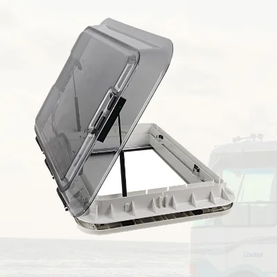 RV24SL Skylight LED Light Double Glazed Dome Top White Gray CE Certified for Motorhome Caravan 400*450mm Camper Roof Ventilation