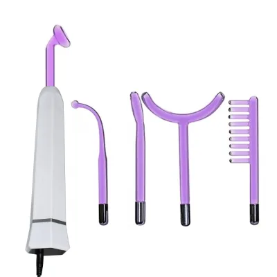 4 Tubes High Frequency Electrotherapy :Portable Design,Ideal for Daily Skincare Routines Multi-Tube Versatility for Clear,