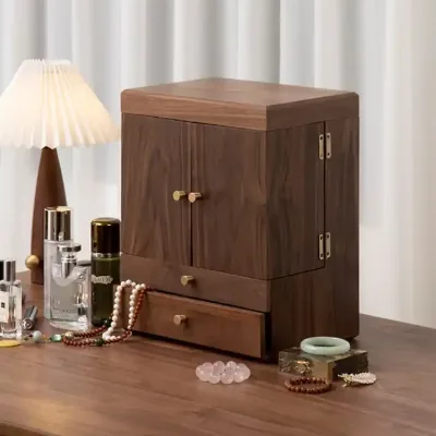 Wholesale Solid Wood Jewelry Box Bracelet Necklace Jewelry Box Ring Gift Vintage Storage Box