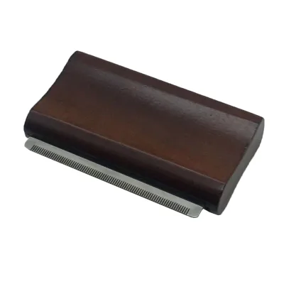 Shedding Blade Grooming Brush Wood Handle Horse Cleaning Brush