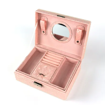Personalized Portable Cowboy Travel Ring Earring Necklace Bracelet Jewelry Organizer Case Box With Monogram Initial Letter
