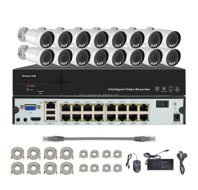 16 24 32 Channel Network 12MP 4K 8MP PoE NVR KIT