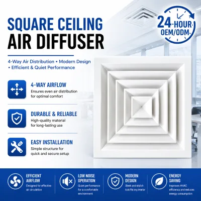 Ultra Thin Frameless Pre Embedded Linear Louver Grille Custom Length for Recessed Central AC Supply Air Outlet