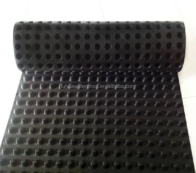 0.6mm Thickness 20mm Dimple Height HDPE Drainage Plastic Waterproof Sheet