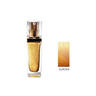 High Quality Pigment Duochrome Makeup Custom Logo Gold Vegan Tube Highlighter Liquid Glow Body Shimmer Oil Private Label Glitter