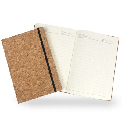 Custom Bulk Eco-friendly Hardcover Meeting A5 Cork Journal Notebook with Elastic Band