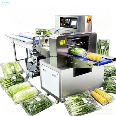 Hot Selling Automatic Horizontal Wrapping Flow Pack Packing Machine Multifunctional Pouch Film Packing for Food Vegetable