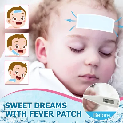 Cool Fever Fever Reducing Cooling Gel Patch Baby Fever Cooling Patch,colling Gel Patch