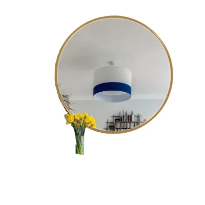 Wholesale JENBELY Brand Modern Gold Round Aluminum Alloy Frame Glass Wall Mirror for Bathroom Home Decor Custom-made Available