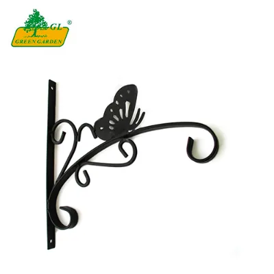 Triangle Bracket Stable Durable Black Decorative Wall Mount Hooks for Plants Hanging up to 16'' Size Customizable Logo GL Garden
