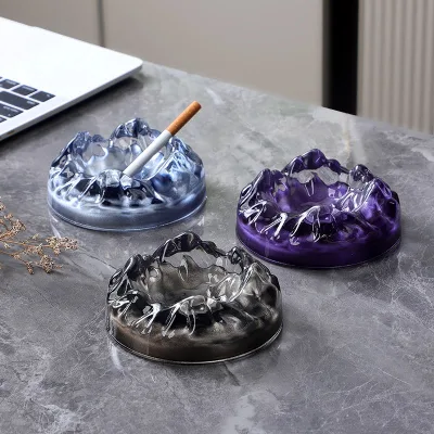 Glass Ashtray, Creative Personality, Trendy Home Coffee Table Living Room, Light Luxury, High-end Nordic Style Ornaments Ashtray