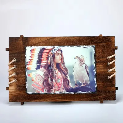 COURAGE Sublimation Wooden Photo Frame Wall Hanging 26*18cm (SH-39)