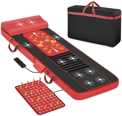 Full Body Shiatsu Massage Mattress With Jade Heating Pad