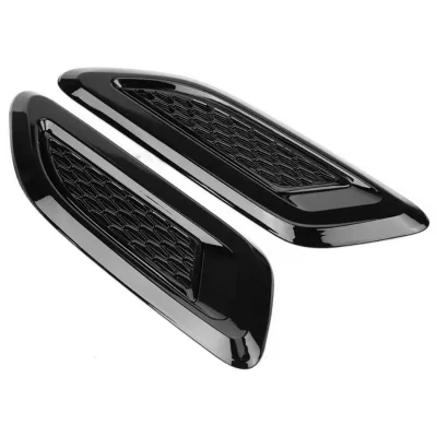 Qiilu Hood Air Vent Outlet Wing Trim Cover Intake Scoop Bonnet Vent Cover Decor for Evoque 2012-2018
