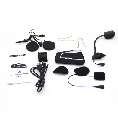 Motorcycle Helmet Wireless Headset Intercom 1200M Range Hands-free for Six Motorcycle Riders
