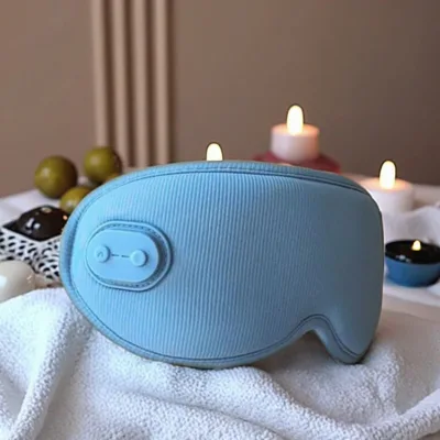 Heenlong Rechargeable Eye Mask 3 Temperature Settings 800mAh Battery Vibration Massage for Eye Fatigue Relief