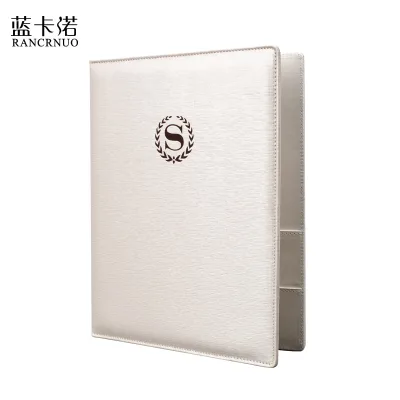 Hotel Guest Leather Menu Document Holder A4 Folder with logo Flap