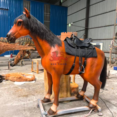 Life Size High Quality Realistic Animatronic Horse Ride