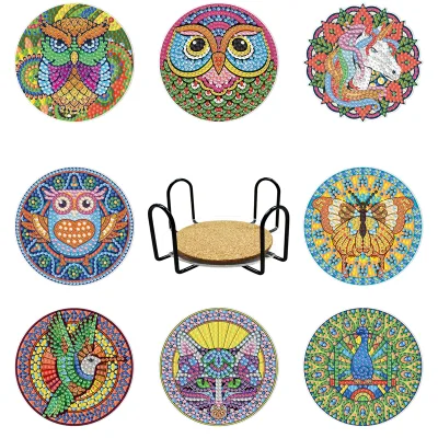 Professional Manufacturer Customized Various Patterns Diamond Painting coaster Diy Acrylic Handicrafts