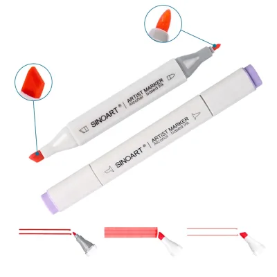 SINOART Art Markers Set Dual Headed Artist Sketch Drawing Marker Acrylic Paint Pens Alcohol Based Pens