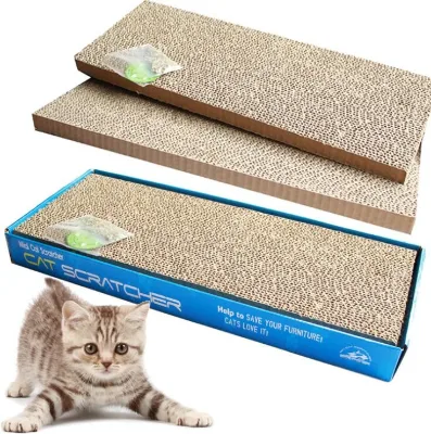 Cat Toy Cat Corrugated Scratcher Board Cat Scratch  Pet Scratching Cardboard