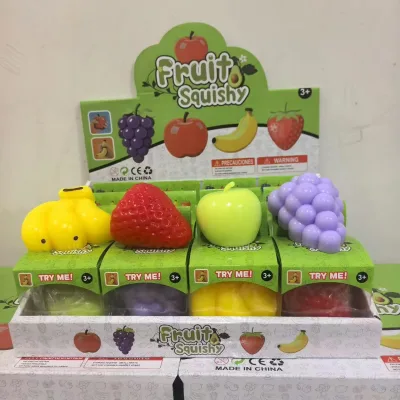 Xiaohongshus Viral Simulated Fruit Squeeze-and-squeeze Set Grapes Bananasstress-relieving Edible-style Thermoplastic