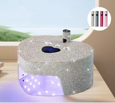 New Rhinestone Heart Shaped Battery Nail Nail Light Quick Drying Nail Glue Light UV LED Rechargeable Light Therapy Machine