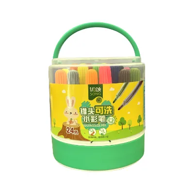 Idrawit 24 Colours Art Marker Brush Watercolor Brush Marker Pens Washable Color Pens Sets