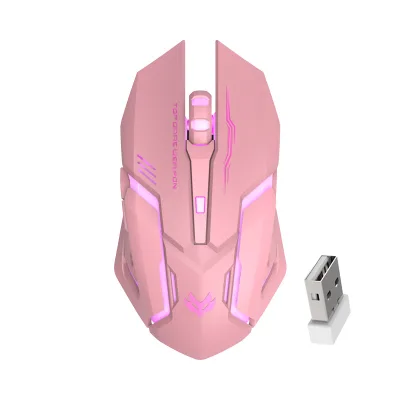 2026 Usb Rechargeable Backlit Mouse Ergonomic Optical Cute Mice Women Wireless Mouse