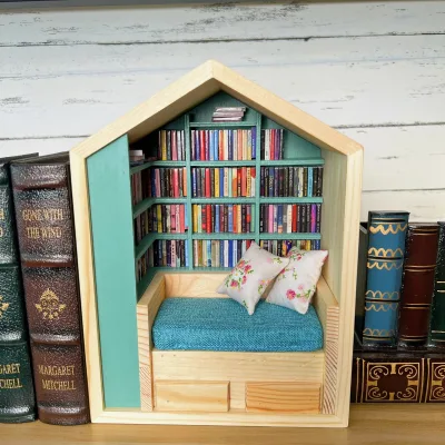 Eco-friendly Wood Anxiety Bookshelf-Shake Away Your Anxiety to Get Rid of Anxiety