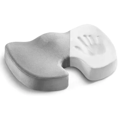 Premium Comfort Seat Cushion Non-Slip Orthopedic 100% Memory Foam Coccyx Cushion for Tailbone Pain Office Chair Car Seat