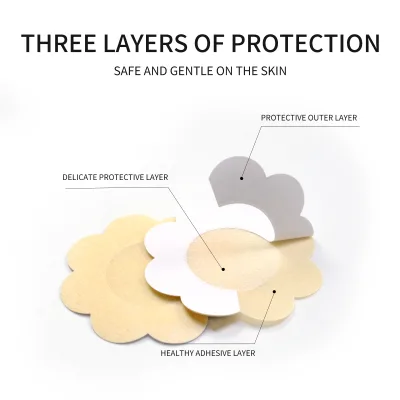 Women's 1pc Disposable Invisible Self-Adhesive Breast Petals Round Anti-Convex Pasties Lingerie Underwear Intimates Accessories