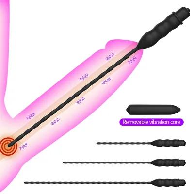 Vibrating Sounds Factory Penis Stimulator Silicone Beaded Urethral Plug for Men BlueRabbit OEM Private Label Wholesale