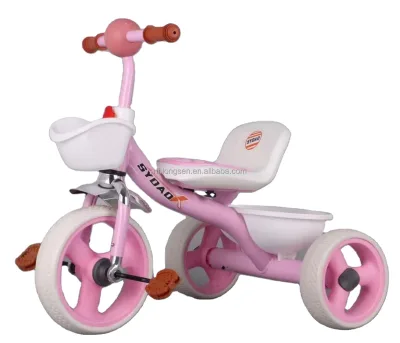 Cheap Three-Wheel Steel Kids Tricycle for 2-4 & 5-7 Years Simple Style Ride on Toy High Quality Unisex