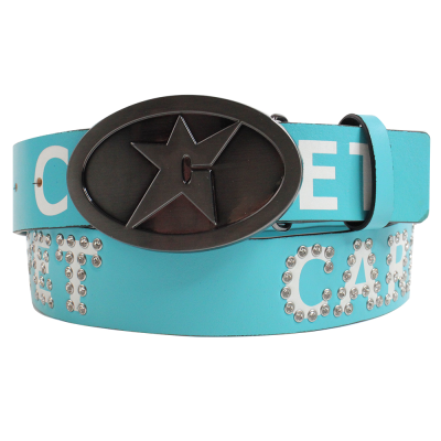 Custom Belt Manufacturer Real Leather With Rivet Studs,High Quality,4cm Wide Full Grain Leather