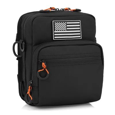 Fashionable Waterproof Motorcycle Handlebar Sissy Bar Bag 1680D Water-Resistant Front Fork Storage Accessory Bag Zipper Closure