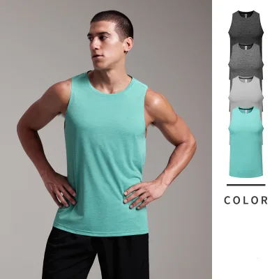 Multi-functional Cut Off Sleeve Shirt Quick Drying Sport Leisure Tank Top Mans Polyester Ative Tank Tops Manufacturer