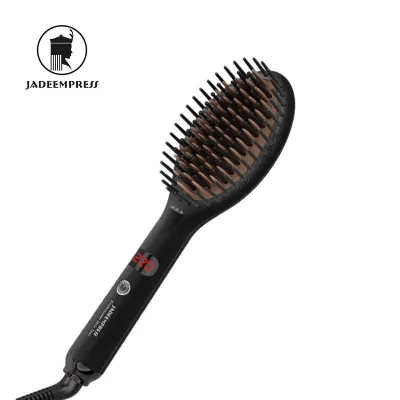Factory Price 2 in 1 Hair Massage Straighteners Comb Negative Ion Function Professional PTC Heater Hair Straightener Brush