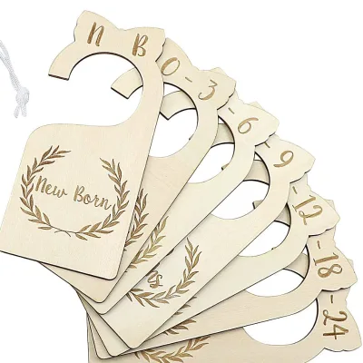 Tailai Custom Wooden Baby Wardrobe Size Divider Closet Shelf Divider Baby Clothes Dividers Wooden Hanger