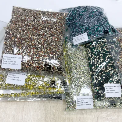 JP Korean Technology 1440PCS Crystal Rhinestone Non Hotfix Rhinestone for Nail Art