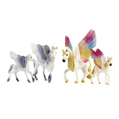 Solid Simulation Animal Model Plastic Flying Horse Figure Unicorn Toys