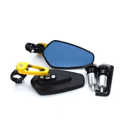 Motorcycle Accessories Blue Red Yellow Motorcycle Rearview Mirror With Bar End Mirror Motorcycle