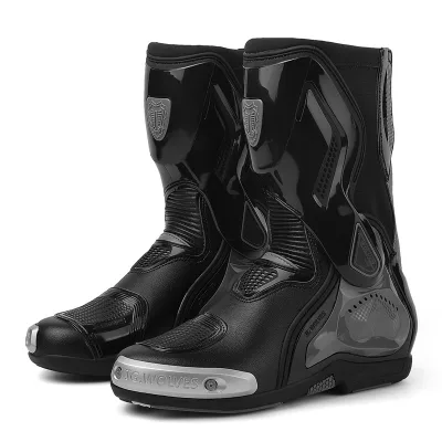 Genuine Cowhide Leather Motorbike Touring Shoes High Quality Custom Made Sportswear Available in All Sizes for Adults