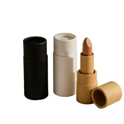 Hot Selling Custom Logo Cylinder Shape 15ml 30ml 50ml 100ml Eco Friendly Recycled Kraft Paper Tube for Essential Oil Bottle